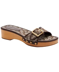 Coach Women's Margot Wooden Slip-On Sandals