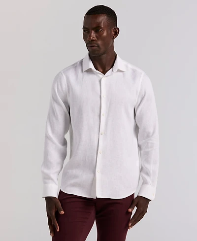 Perry Ellis Men's Solid Linen Shirt