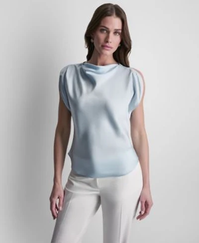 Dkny Womens Flutter Short Sleeve Top