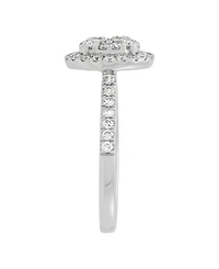 Macy's Diamond Cluster Engagement Ring (1 ct. t.w.) in 10k White Gold