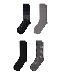 Calvin Klein Men's 4-Pack Assorted Crew Socks Set