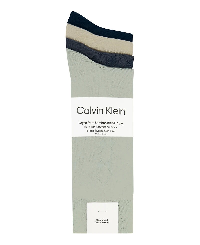 Calvin Klein Men's 4-Pk. Crew Dress Socks
