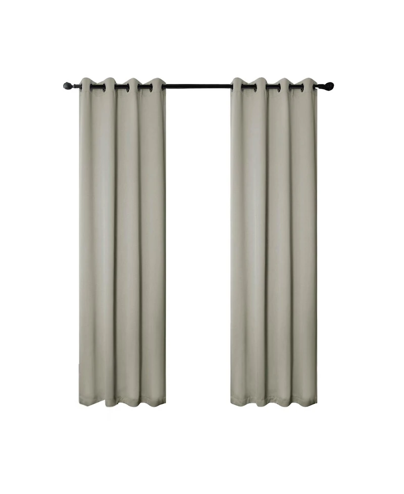 Rt Designers Collection 100% Polyester 250 Gsm Riley 100% Blackout Grommet Panel Curtains