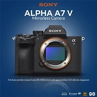 Sony Alpha a7 V Mirrorless Camera w/ Lexr 128GB Sdxc Uhs-ii/U3, Slinger Alpine 200 Backpack, Extreme Np-FZ100 Battery