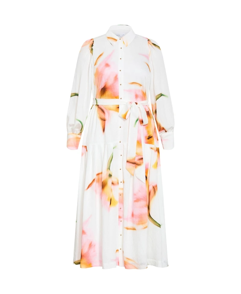 City Chic Women's Haze Bloom Print Maxi Dress