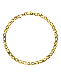 Macy's Diamond-Cut 3D Link Bracelet in 10k Two-Tone Gold