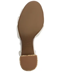 Schutz Women's Keefa Raffia High Block Dress Sandals