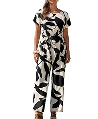 Cupshe Women's Chic Geometric Print Jumpsuit for Effortless Style