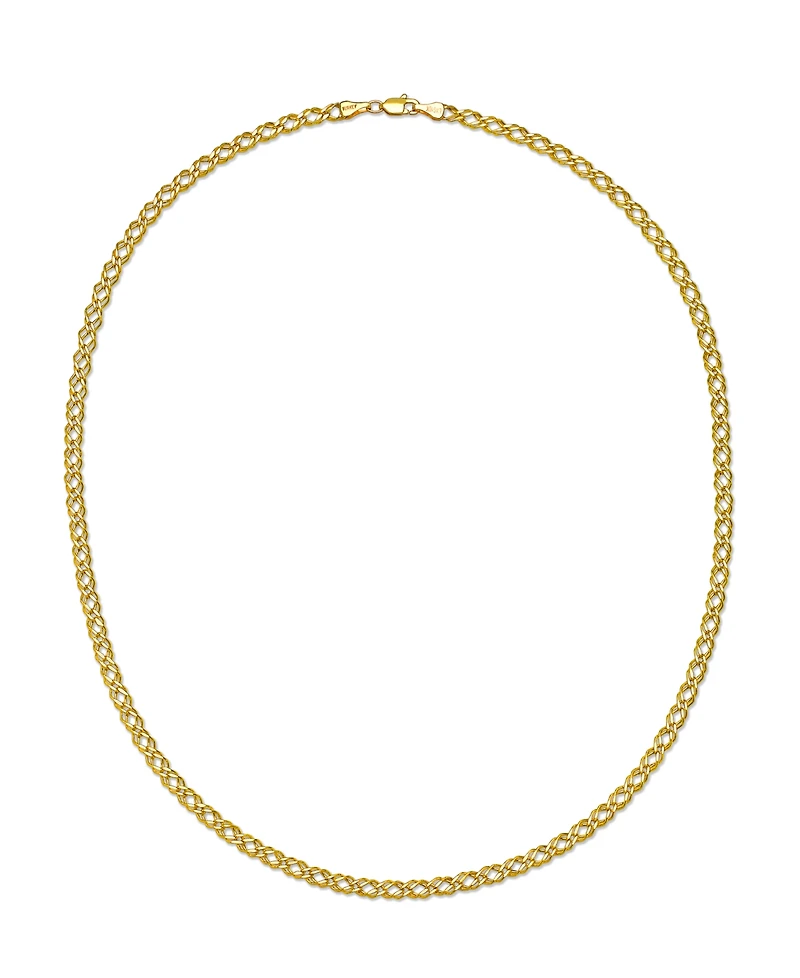 Macy's Link Harlequin Necklace in 10k Yellow Gold