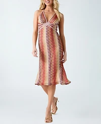 Guess Women's Fearne Sleeveless V-Neck Midi Dress