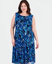 Connected Plus Round-Neck Sleeveless Dress
