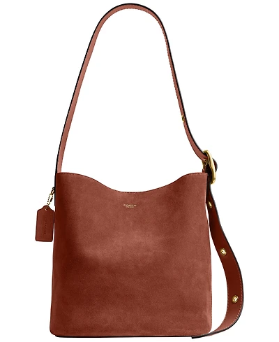 Coach Bleecker Medium Suede Bucket Bag