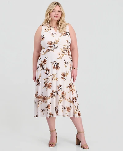 Sandra Darren Plus Sleeveless Midi Dress