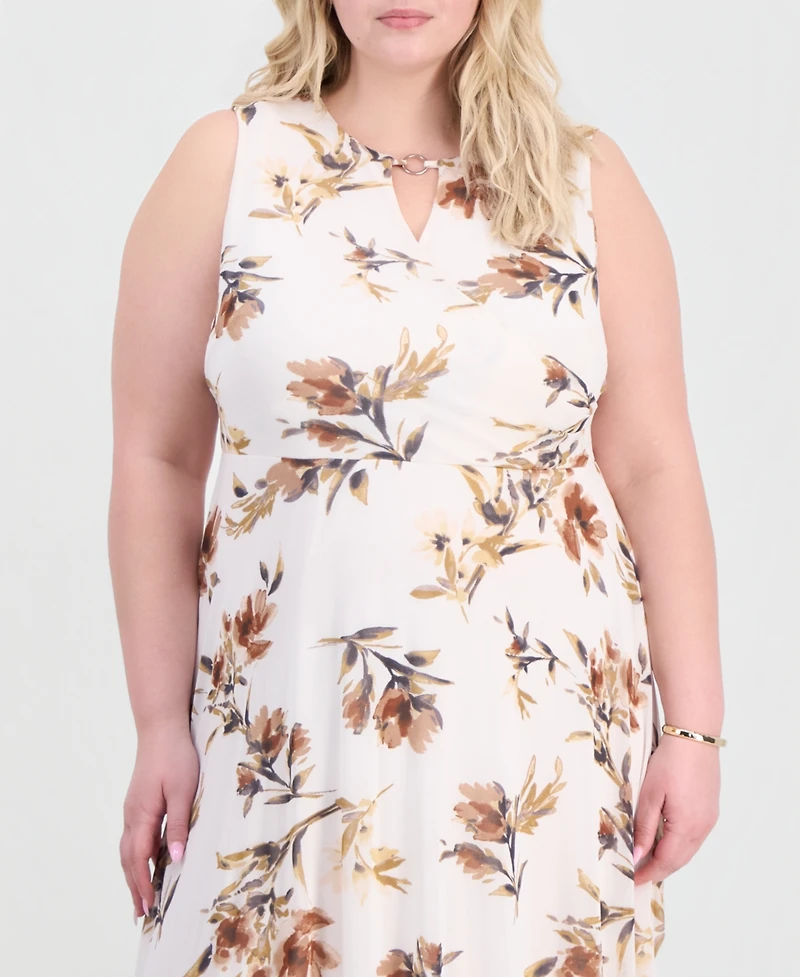 Sandra Darren Plus Sleeveless Midi Dress