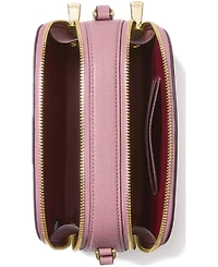 kate spade new york Serena Pebbled Leather Double Zip Dome Crossbody Bag