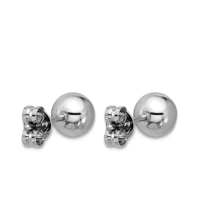 Curata Jewelry Solid 950 Platinum Classic Ball Stud Earrings