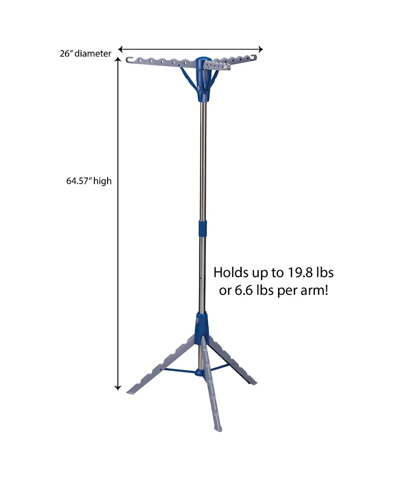 Household Essentials Collapsible Portable Indoor Tripod Clothes Drying Rack