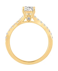 Macy's Certified Lab-Grown Diamond Engagement Ring (1-1/4 ct. t.w.) in 14k Yellow Gold