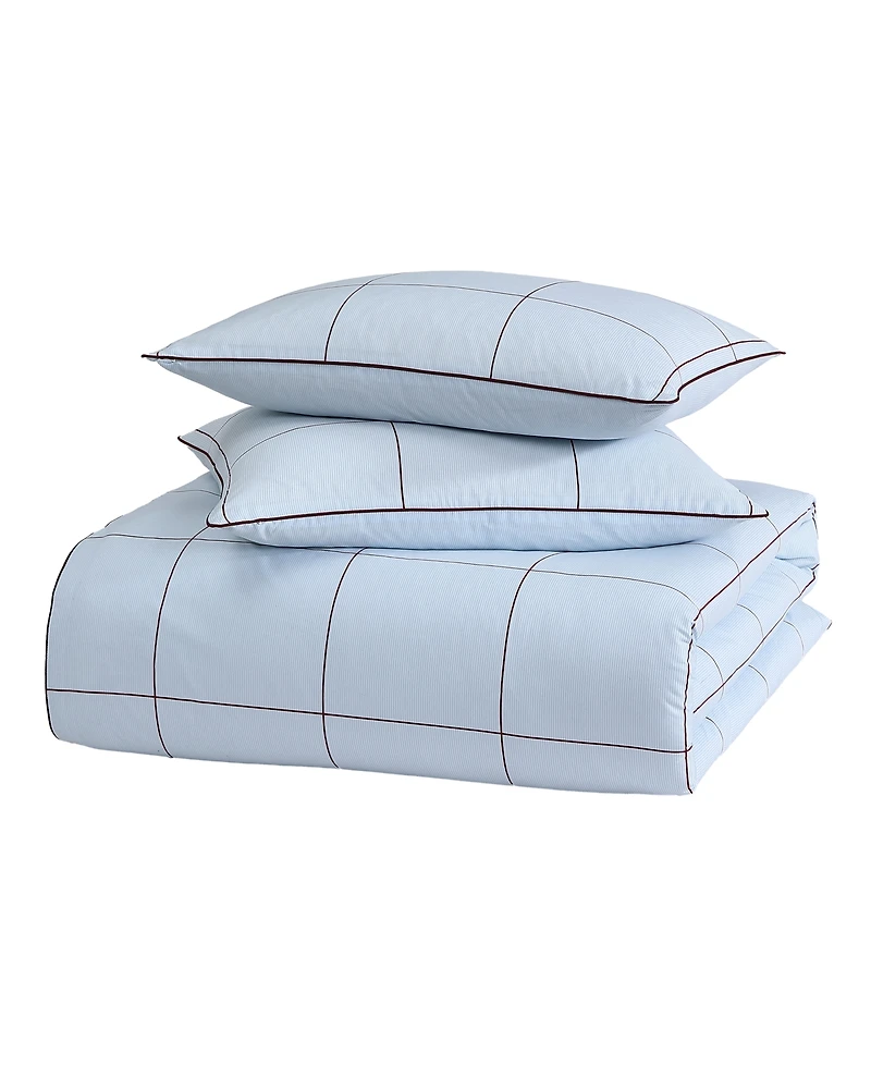 Lacoste Home Tennis Checks Cotton 3-Pc. Comforter Set, Full/Queen