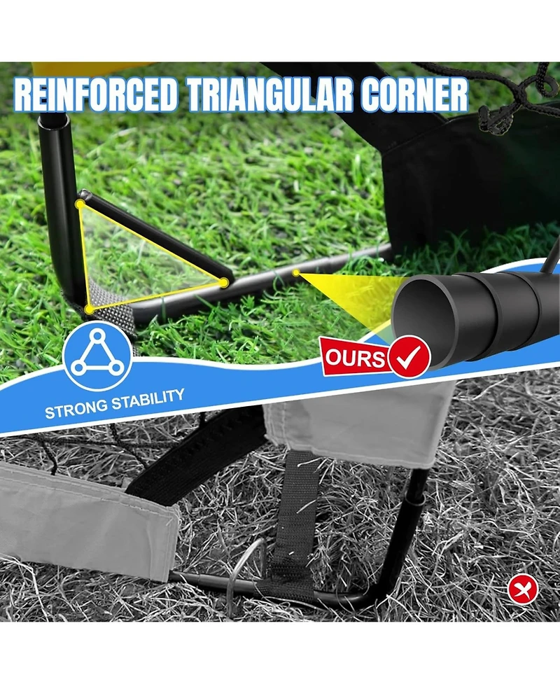 Joyaire 6x4ft 5 Layer Portable Pop Up Soccer Goal Set