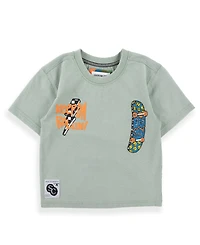 Sovereign Code Boys' 2T-7 Graphic Print T-Shirt and Shorts, 2-Piece Set