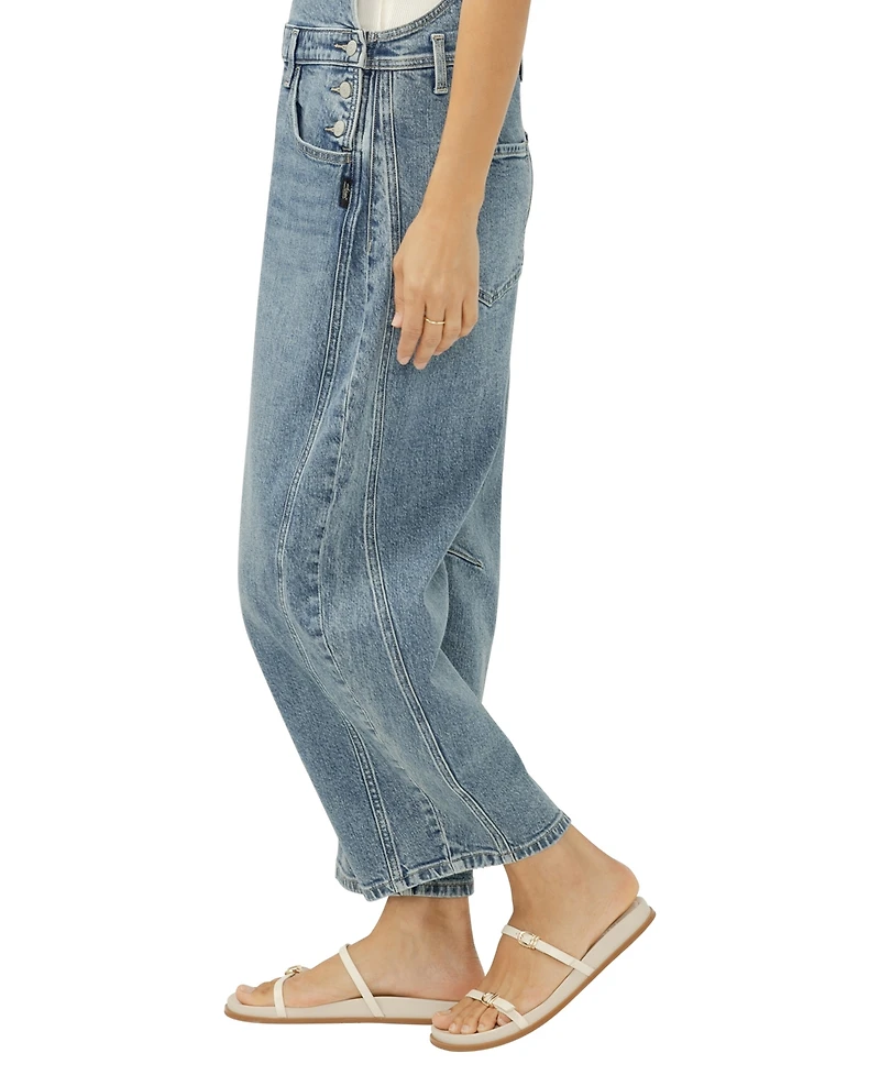 Silver Jeans Co. Women's Denim Barrel-Leg Overalls