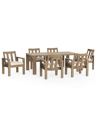 Mansfield 7-Pc. Outdoor Dining Set (1 Dining table + 6 Dining chairs), Created for Macy's