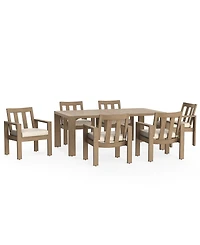 Mansfield 7-Pc. Outdoor Dining Set (1 Dining table + 6 Dining chairs), Created for Macy's