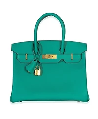 Pre-Owned Hermes Vert Jade Epsom Birkin 30 Ghw