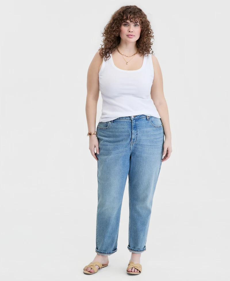 On 34th Trendy Plus Double Scoop-Neck Tank, Macy's Exclusive