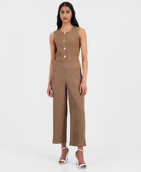 Anne Klein Women's Crinkle-Knit Pull-On Wide-Leg Pants