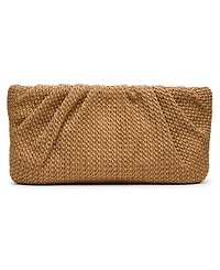 Steve Madden Bpalomaa Pleated Raffia Clutch