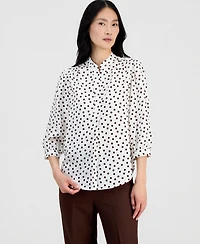 Anne Klein Petite Y-Neck Pull-On Top