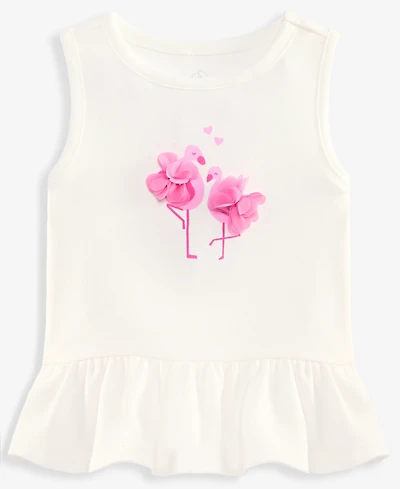 First Impressions Baby Girls' 3M-24M Mix & Match Flamingo Peplum Top, Macy's Exclusive