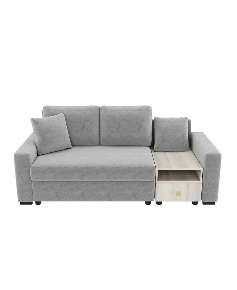 Streamdale Furniture Modern Sofa Couch 79.3" Modular Upholstered with Storage Armrest