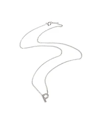 Pre-Owned Tiffany & Co Sterling Silver Diamond Initial P Pendant