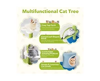 Aostirmotor Cat Tree with Sisal-Covered Scratching Posts, Indoor Tower for Climbing & Exercise