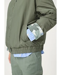 Olsen Women's Reversible Botanic Camo Bomber Jacket