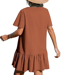 Cupshe Women's V-Neck Pull-On Dress