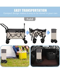 Rainsken Multi-Functional Push-Pull Folding Wagon Cart