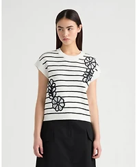 Nvlt Women's Sleeveless sweater with Sequin Detail