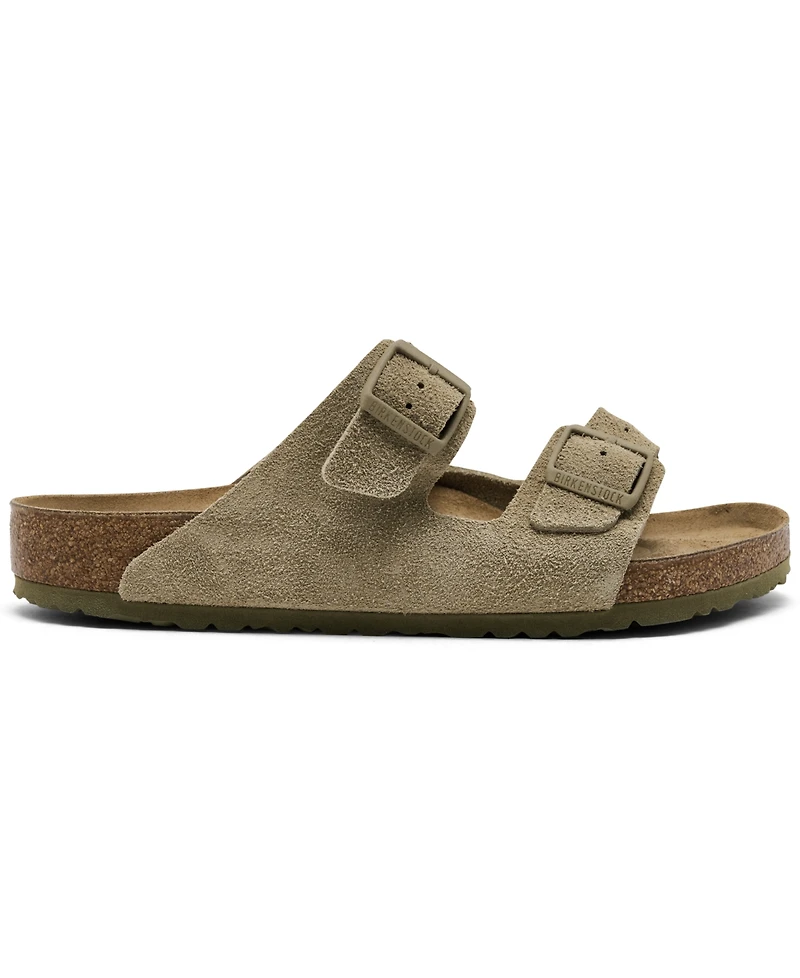 Birkenstock Men's Arizona Suede Leather Soft Footbed Sandals from Finish Line