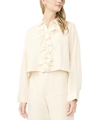 Sam & Jess Women's Ruffle Front Flutter-Sleeve Top