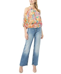 Sam & Jess Women's Halter Neck Long-Sleeve Top