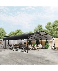 Mondawe 20x30 ft. Galvanized Steel Carport Shelter