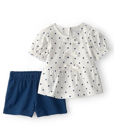 Carter's Baby Girls' Polka Dots Top & Shorts, 2-Piece Set