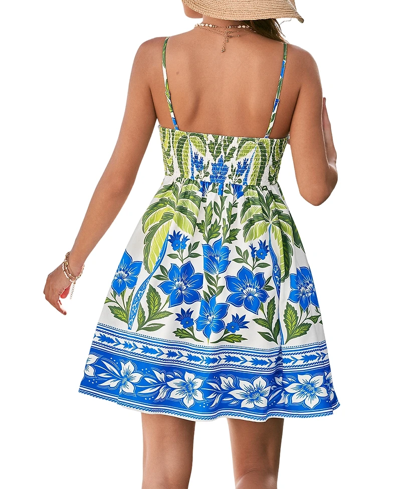 Cupshe Women's Invincible Floral Mini Beach Dress