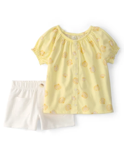 Carter's Girls' Toddler 2T-5T Shell Top & Short, 2-Piece Set