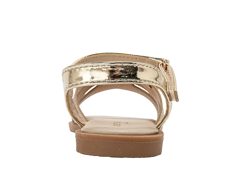 Bebe Girls Fashion Sandals – Stylish Dressy Shoes with Cherry Charm and Signature Logo Hardware