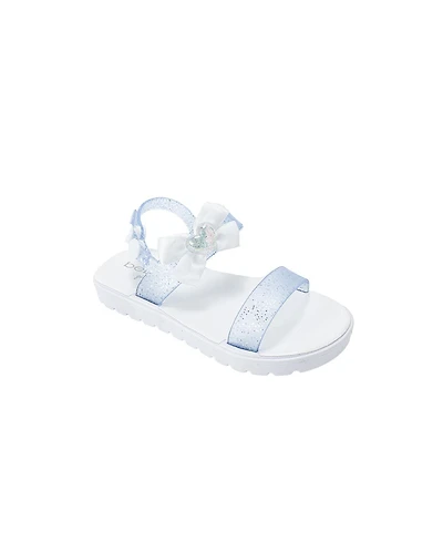 Bebe Toddler Pcu Sandal with Bow and Heart Charm
